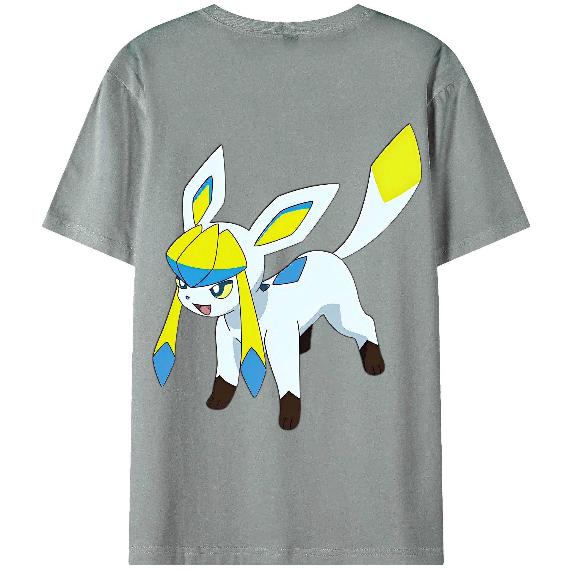 （画像用） Digimon デジタルモンスター/デジモン 綿100％ メンズ半袖Tシャツ（バックプリント） 通気性